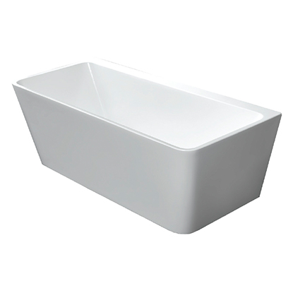 Newtech Indus 1700mm Back-to-Wall Bath in Gloss White